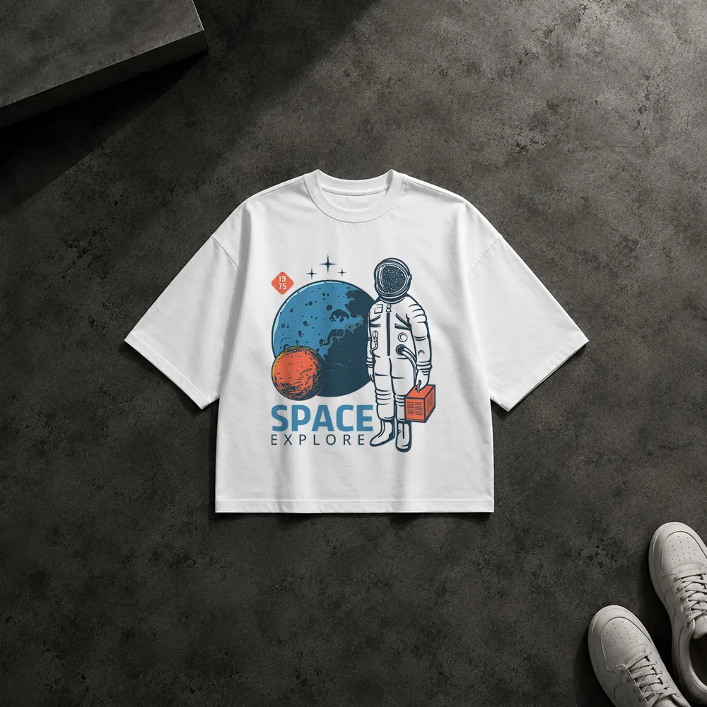 تیشرت باکسی فضانورد طرح Space Explore مریخ
