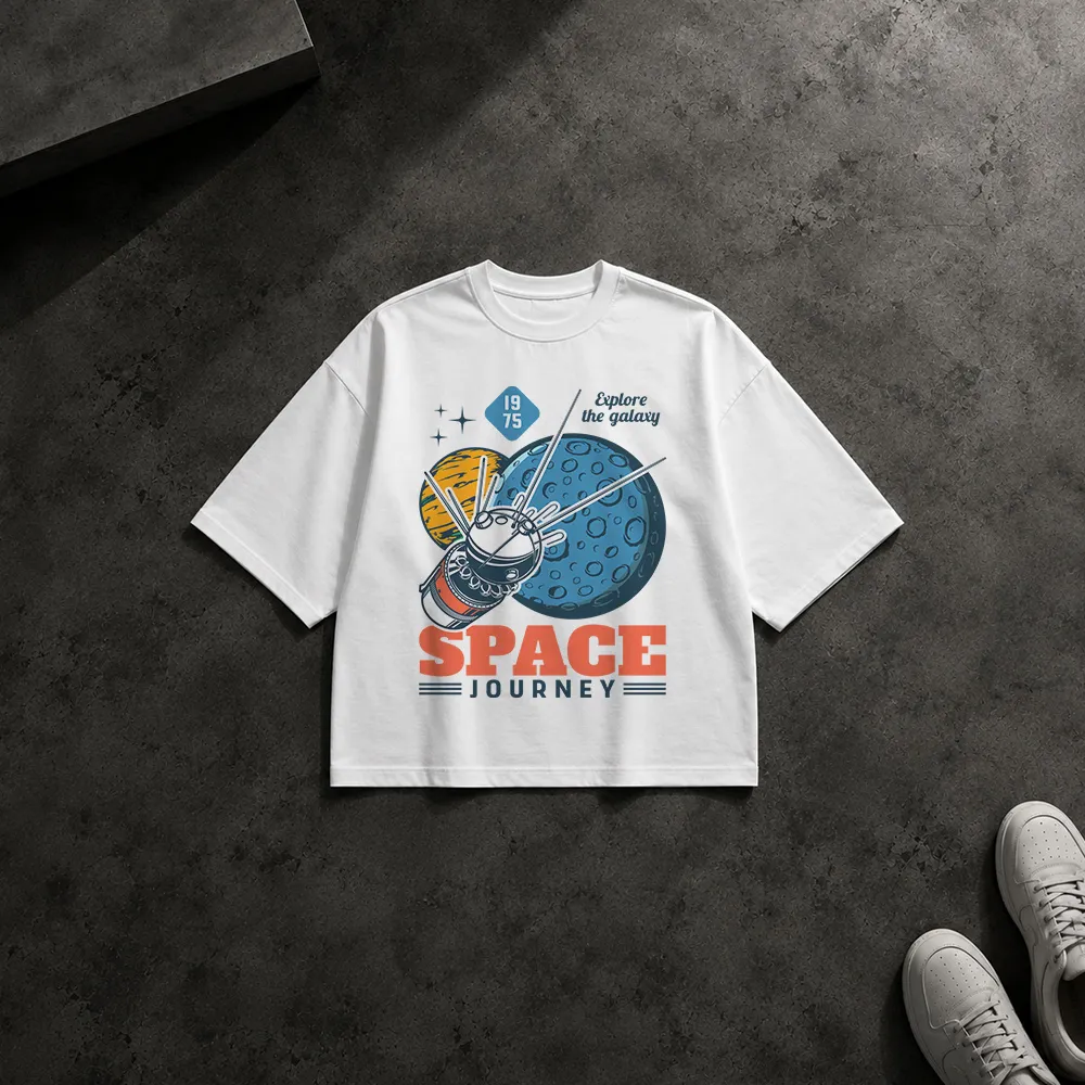 تیشرت باکسی طرح ماهواره Space Journey