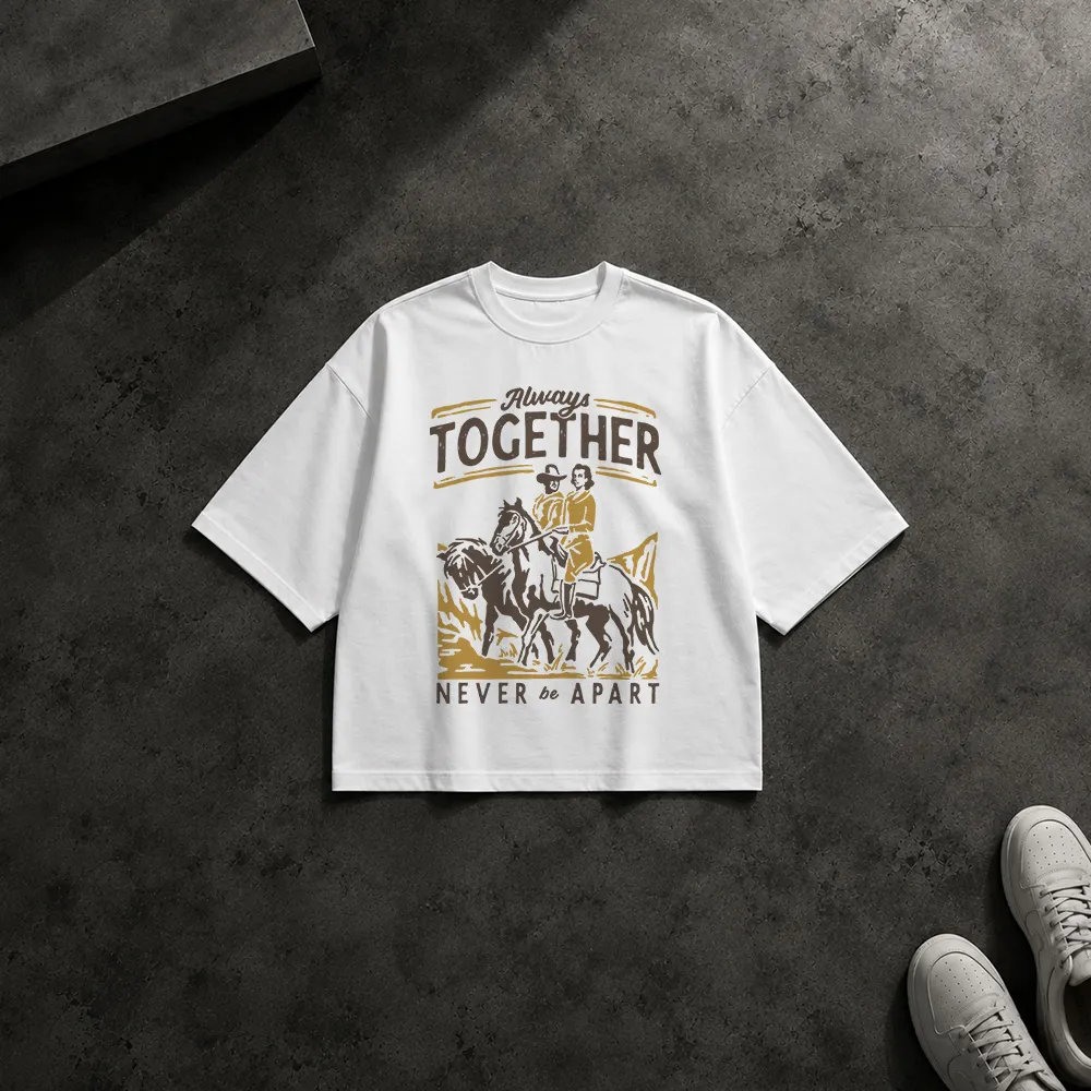 تیشرت باکسی کابوی طرح سوارکاران Always Together