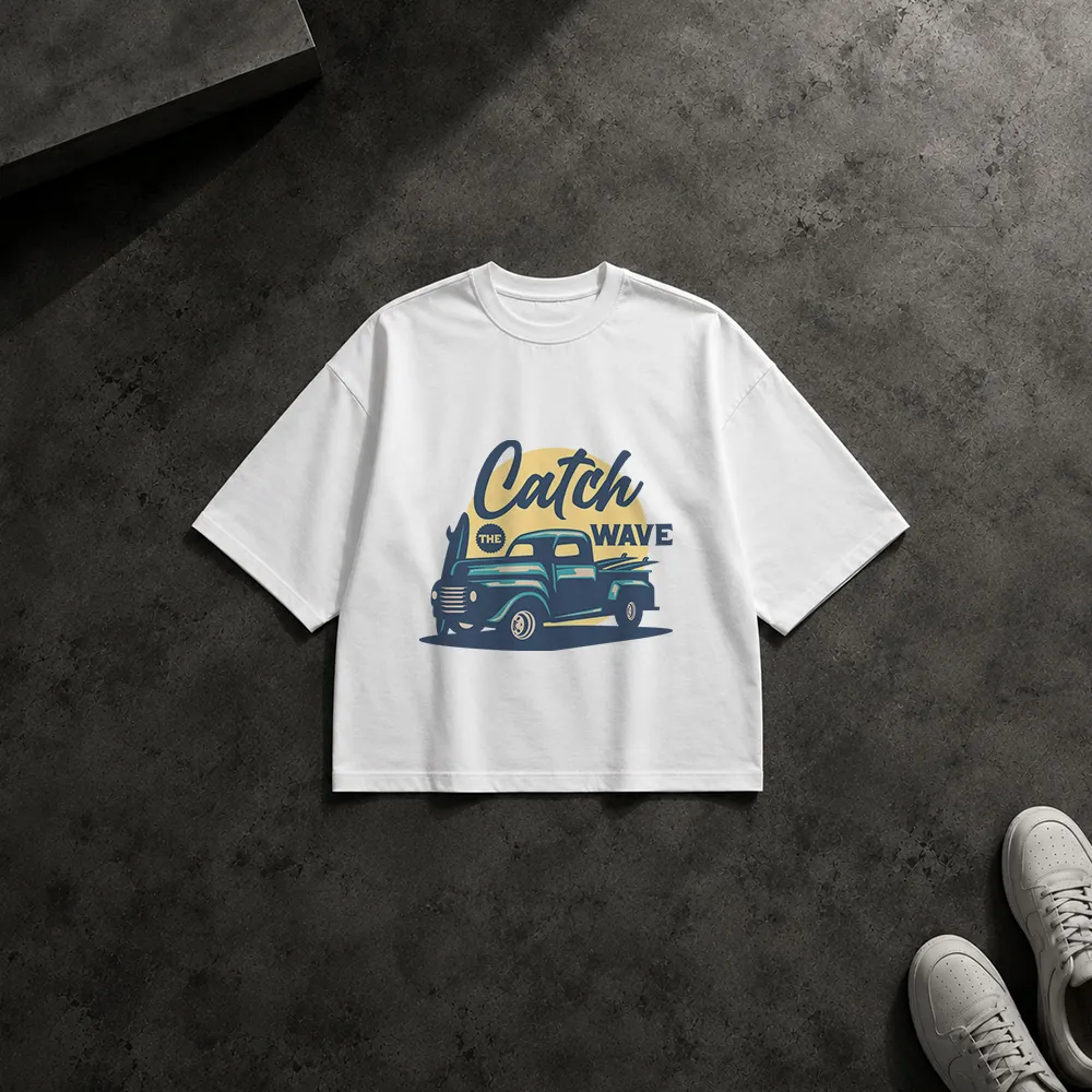 تیشرت باکسی خودرو طرح Catch the Wave وانت