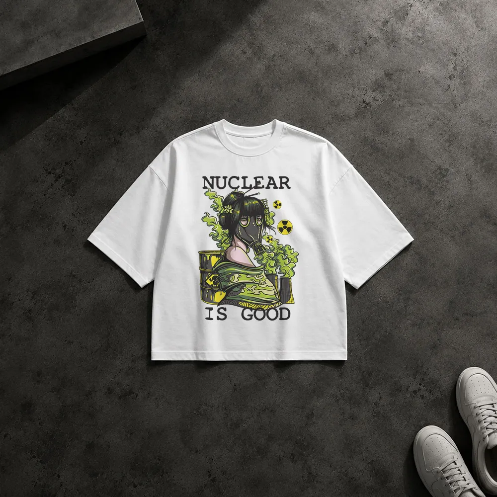 تیشرت باکسی ضد هسته‌ای طرح Nuclear Is Good