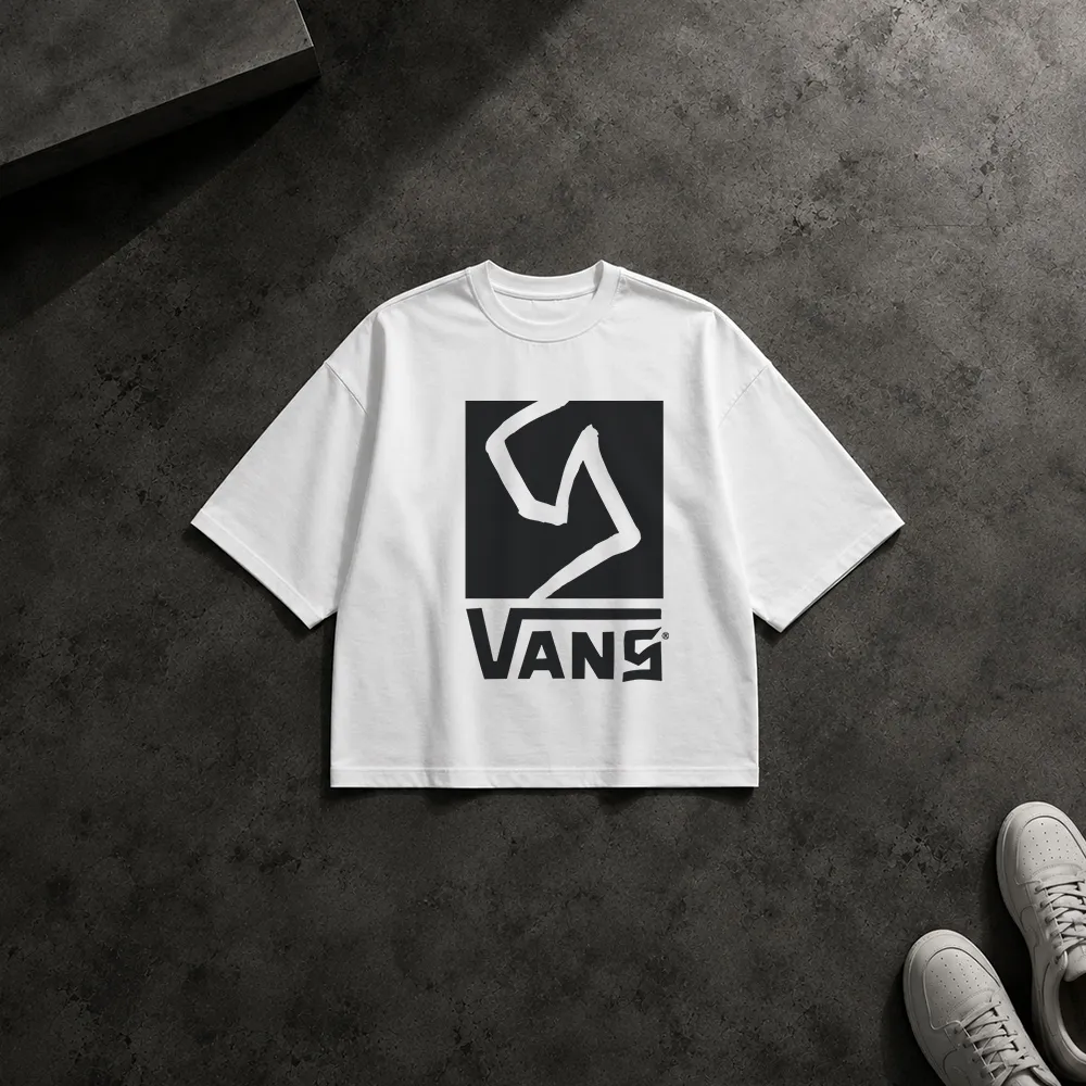 تیشرت باکسی ونس طرح لوگوی مینیمال (Vans)