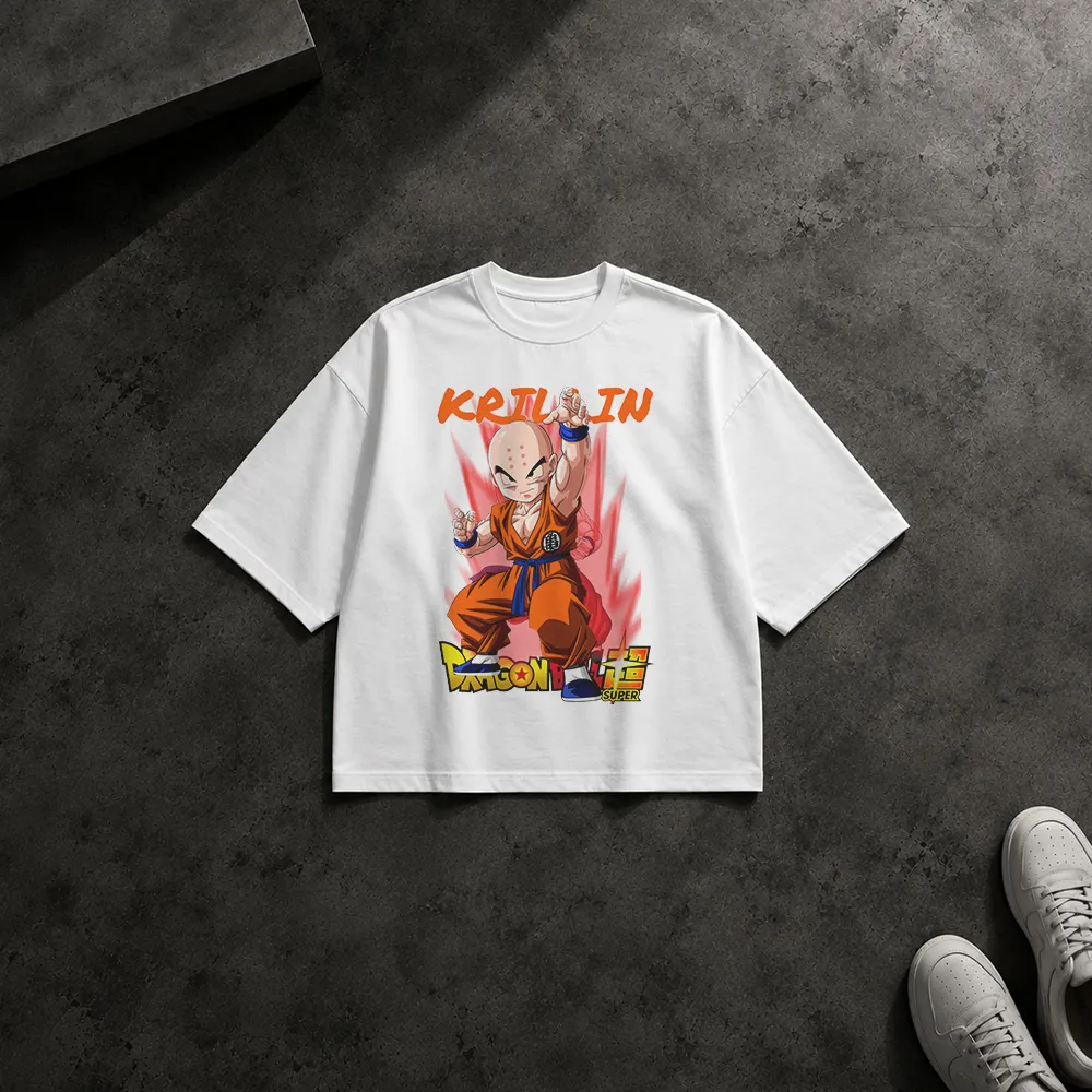 تیشرت باکسی انیمه دراگون بال طرح کریلین (Krillin)