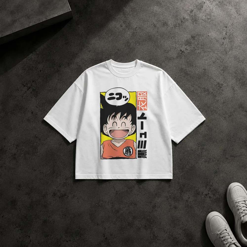 تیشرت باکسی انیمه دراگون بال طرح گوکو کودک (Goku)