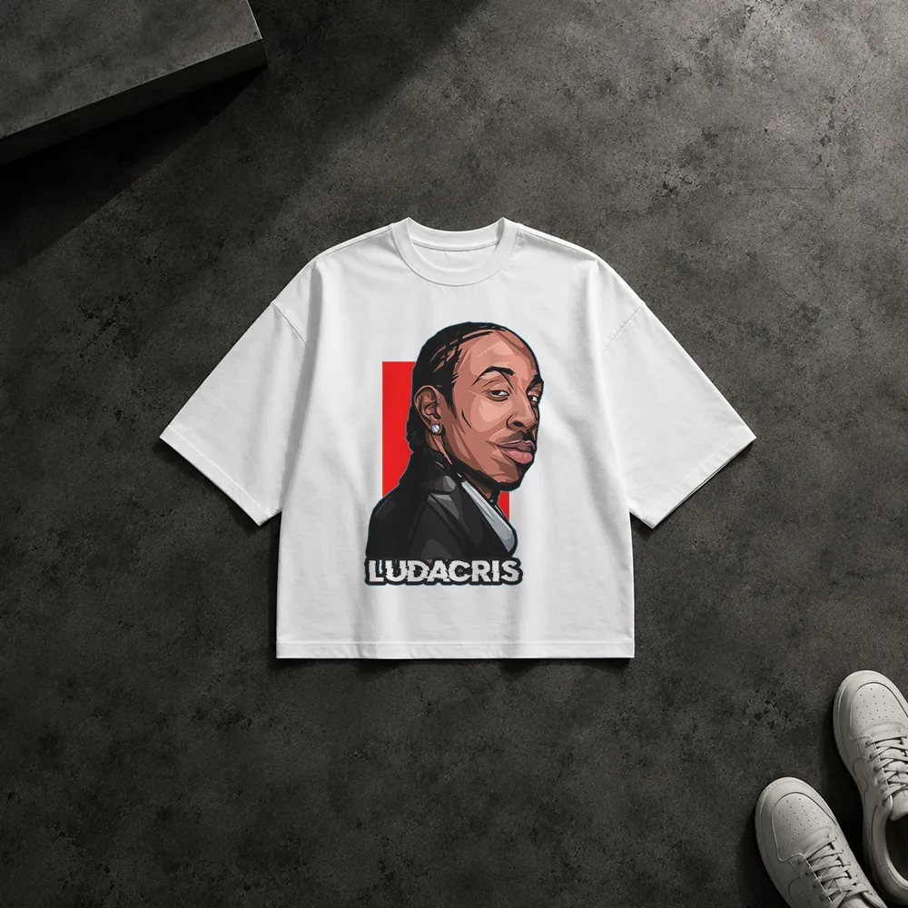 تیشرت باکسی طرح پرتره لوداکریس (Ludacris)