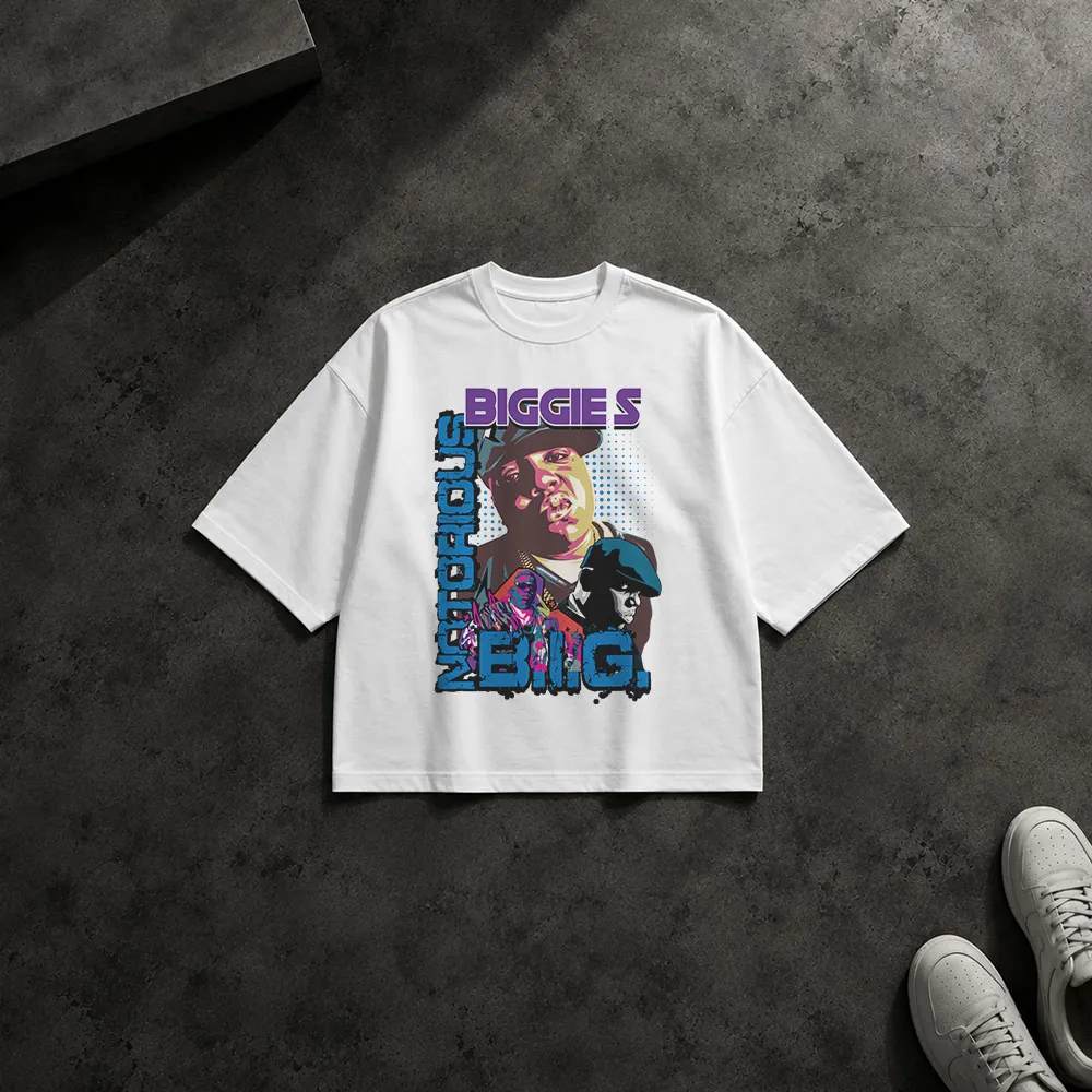 تیشرت باکسی طرح پرتره ناتوریوس بیگ (Notorious B.I.G.)