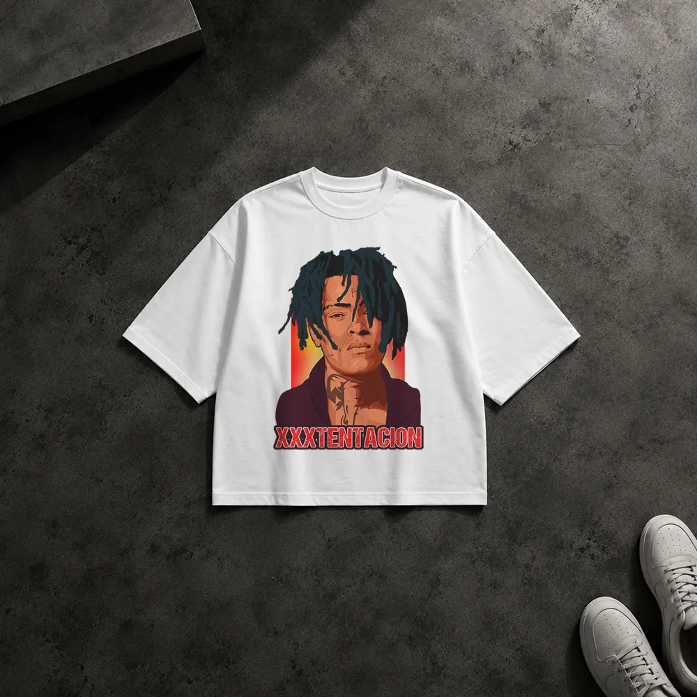 تیشرت باکسی طرح پرتره ایکس‌ایکس‌ایکس‌تنتیشن (XXXTENTACION)