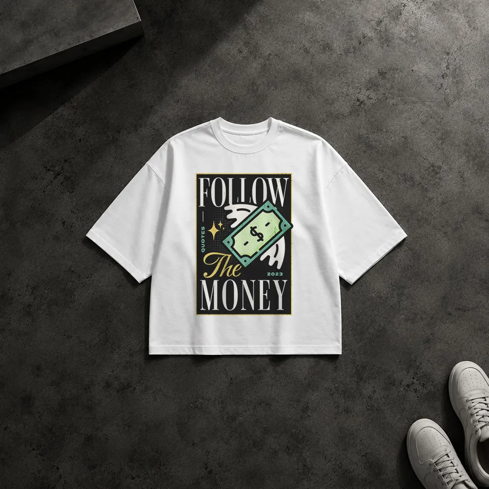 تیشرت باکسی نوشته Follow The Money