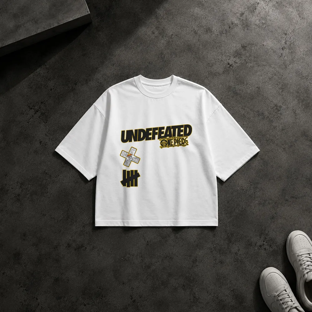 تیشرت باکسی انیمه وان پیس طرح Undefeated