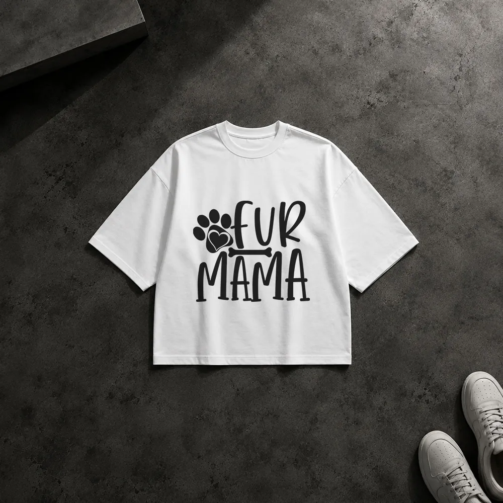 تیشرت باکسی نوشته Fur Mama
