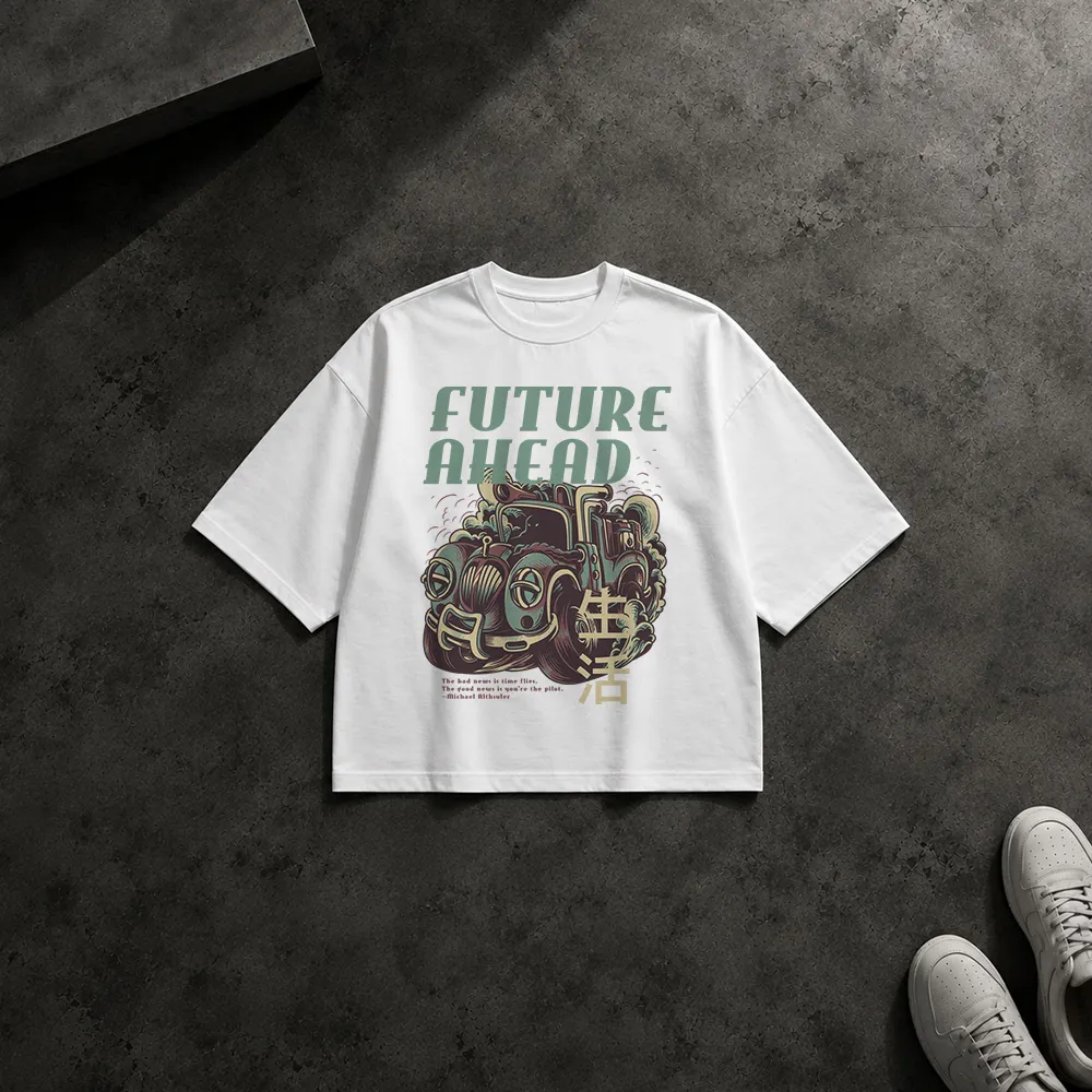 تیشرت باکسی طرح ماشین رترو (Future Ahead)