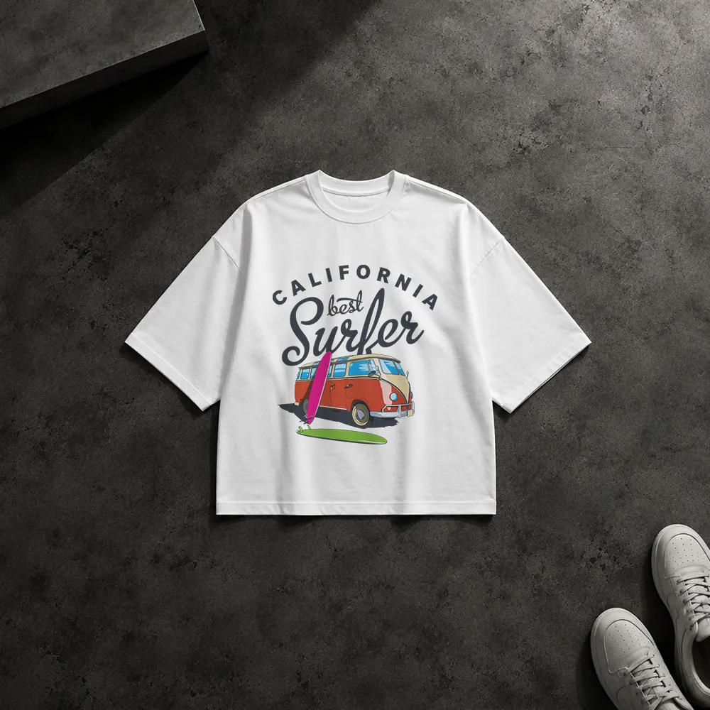تیشرت باکسی ون کلاسیک طرح California Best Surfer
