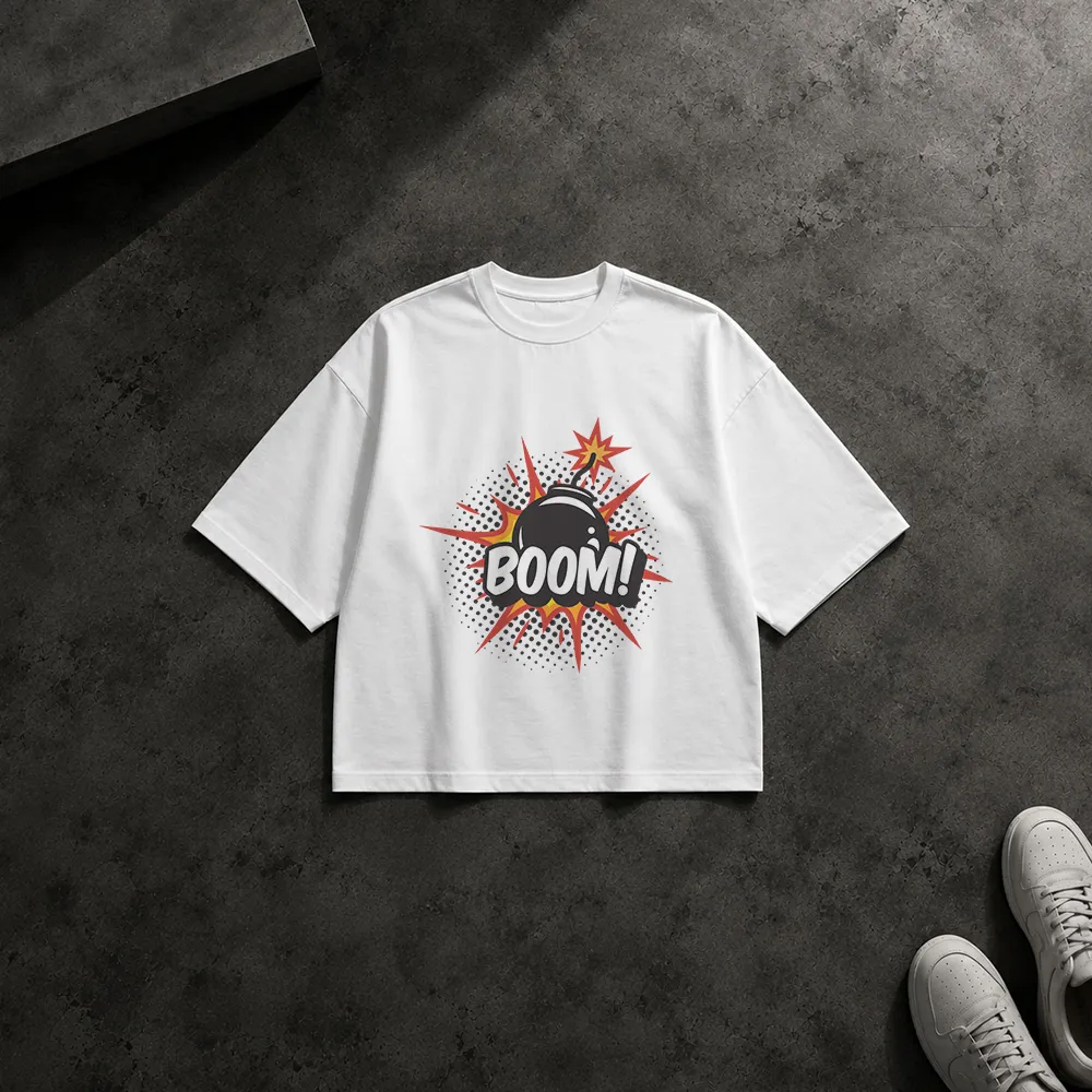 تیشرت باکسی کمیک طرح انفجار Boom
