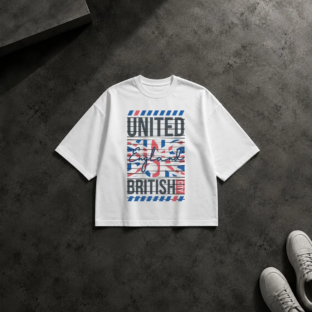 تیشرت باکسی طرح پرچم United British England کد 19274
