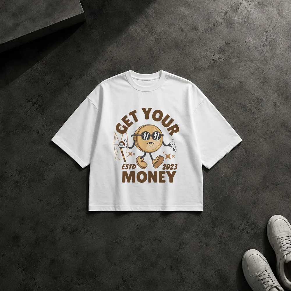 تیشرت باکسی طرح سکه Get Your Money