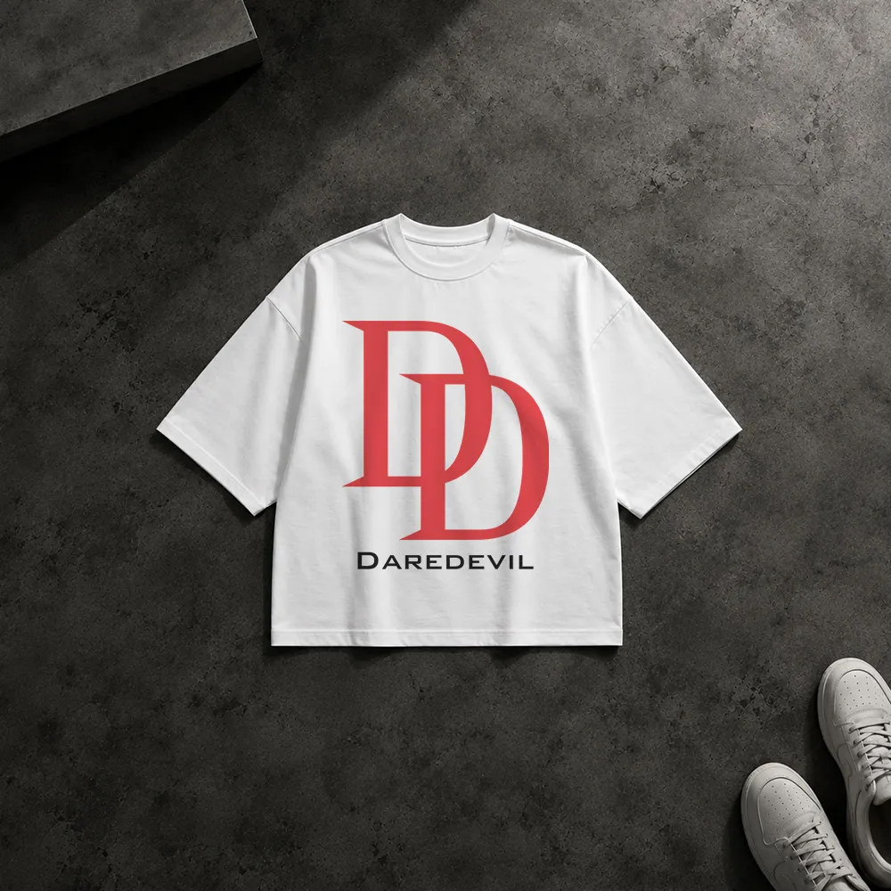 تیشرت باکسی دریدویل طرح لوگو DD (Daredevil)