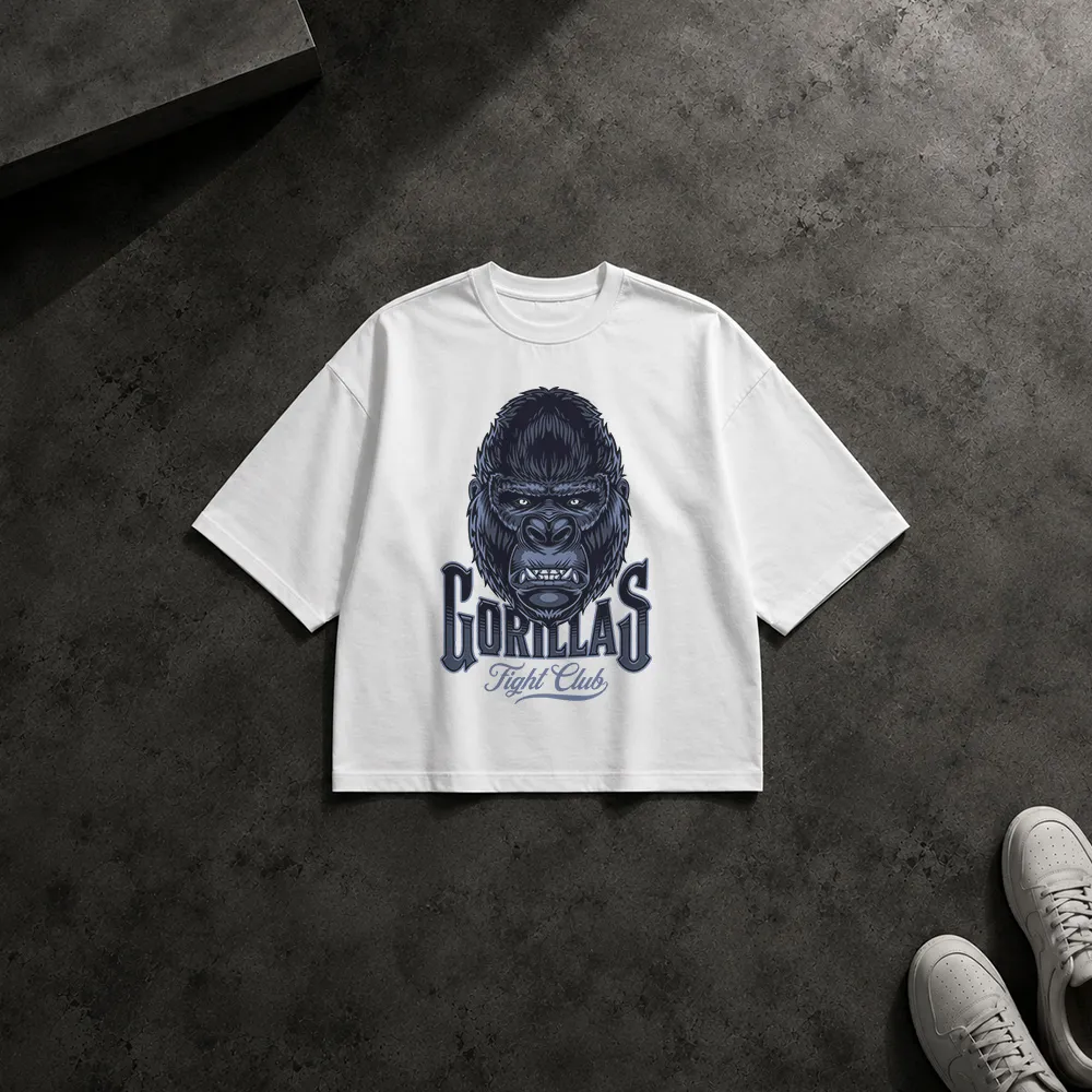 تیشرت باکسی گوریل طرح Gorillas Fight Club کد 19920