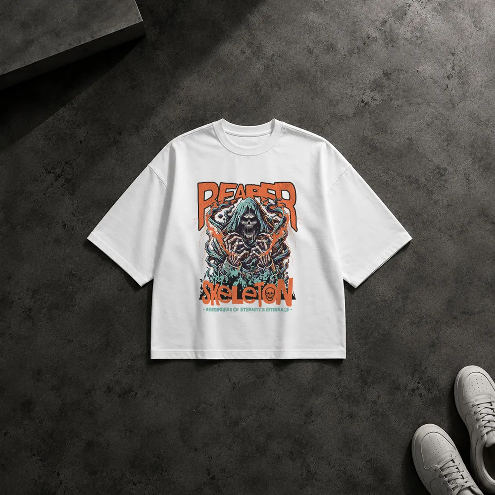 تیشرت باکسی طرح اسکلت مرگ Reaper Skeleton