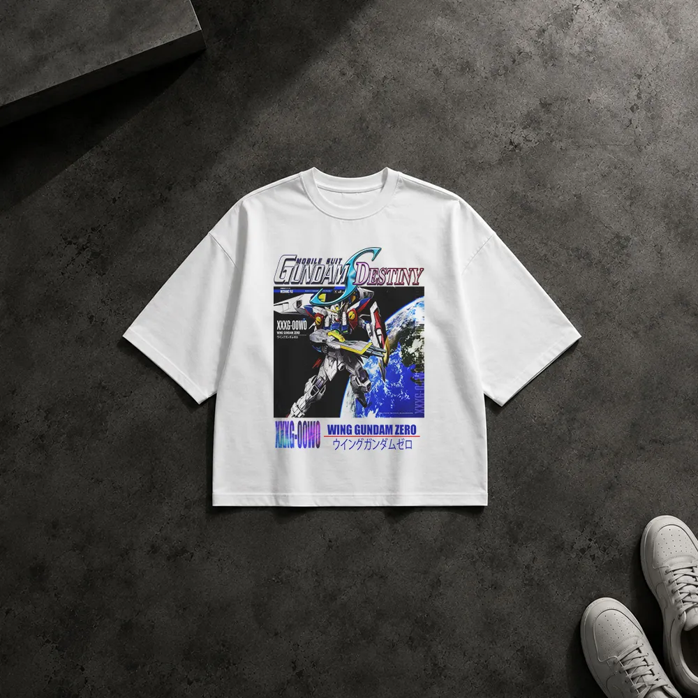 تیشرت باکسی گاندام طرح وینگ گاندام زیرو (Wing Gundam Zero)