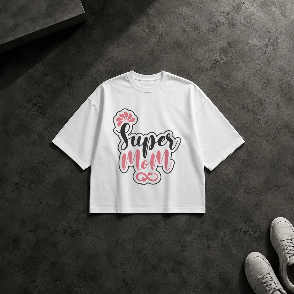 تیشرت باکسی مادر طرح Super Mom