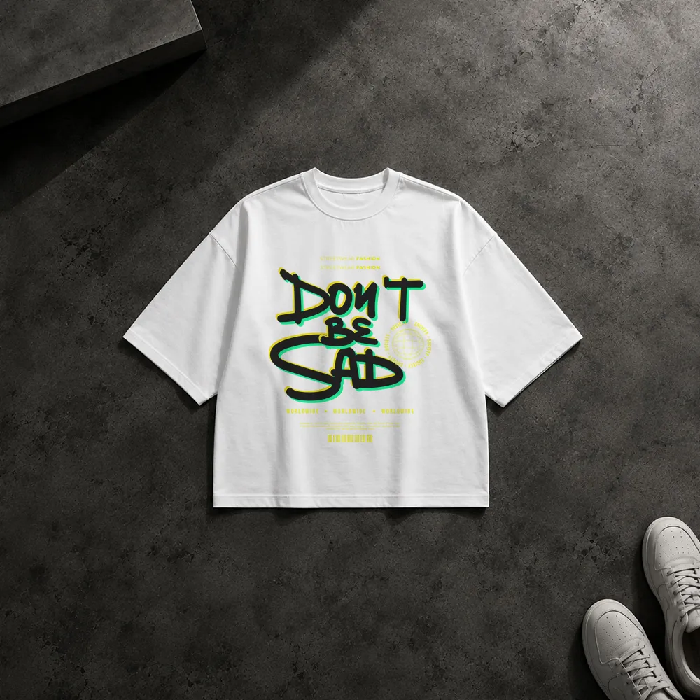 تیشرت باکسی نوشته Don't Be Sad