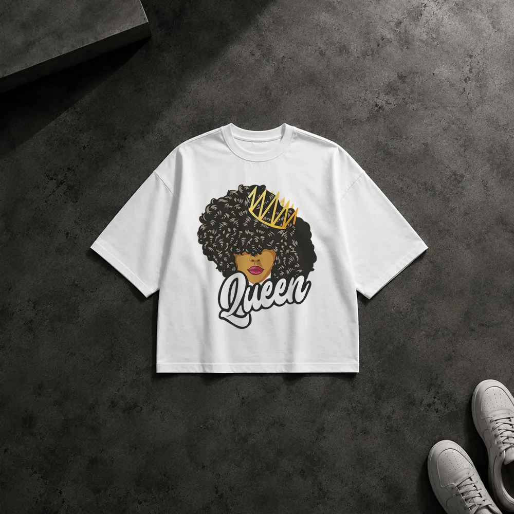 تیشرت باکسی زن طرح Queen