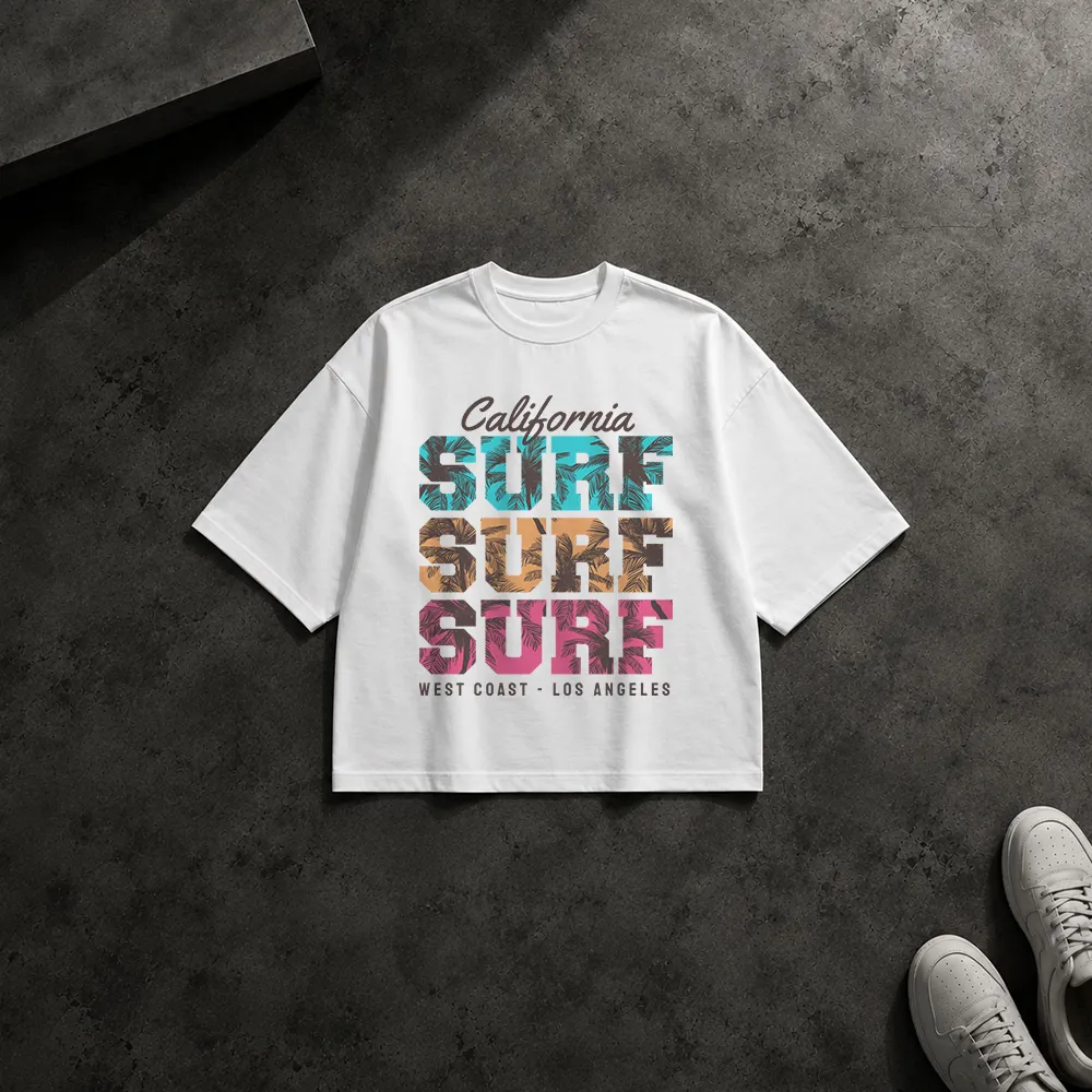 تیشرت باکسی نوشته California Surf