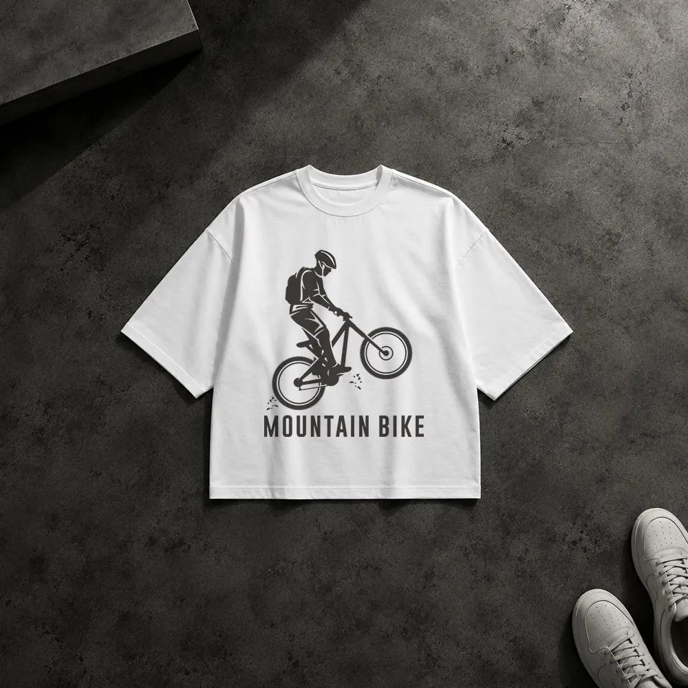 تیشرت باکسی دوچرخه کوهستان طرح Mountain Bike