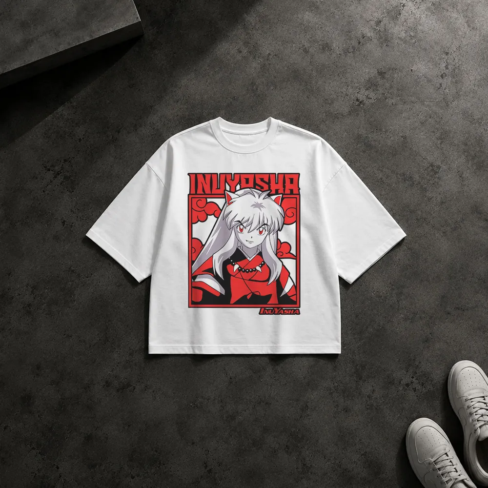 تیشرت باکسی انیمه اینویاشا طرح پرتره (Inuyasha)