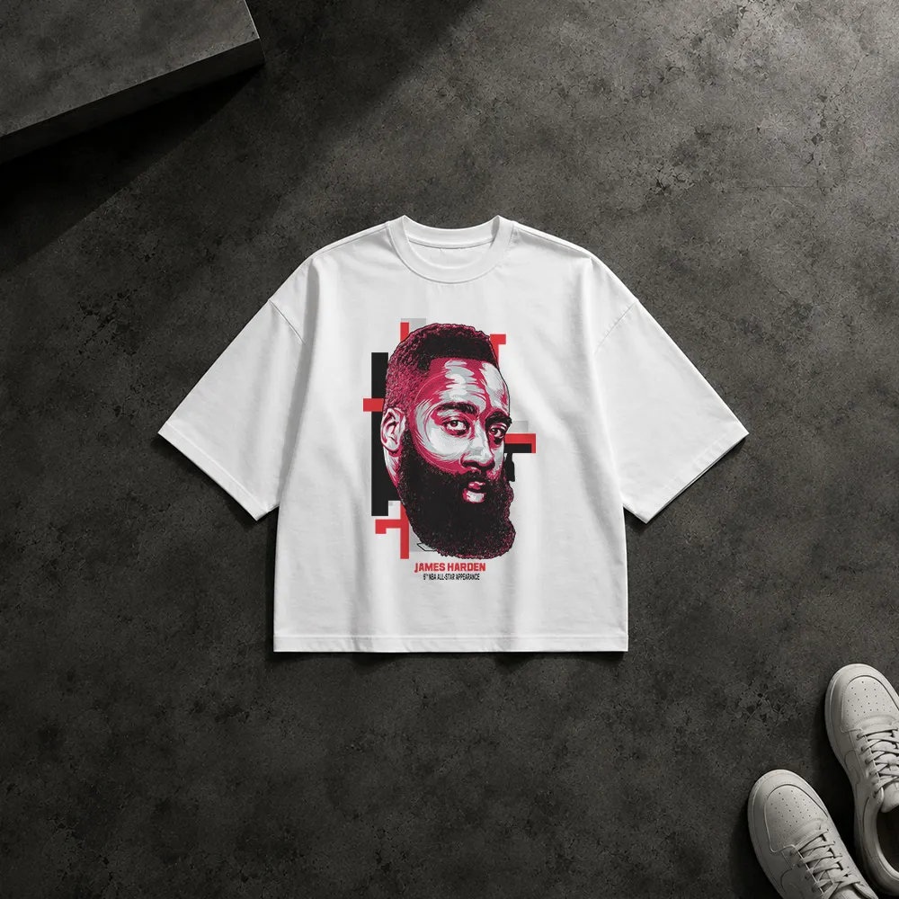 تیشرت باکسی جیمز هاردن طرح پرتره بسکتبال (James Harden)