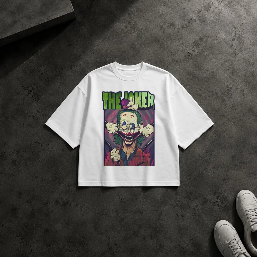 تیشرت باکسی جوکر طرح جمجمه کارتونی وینتیج (The Joker)