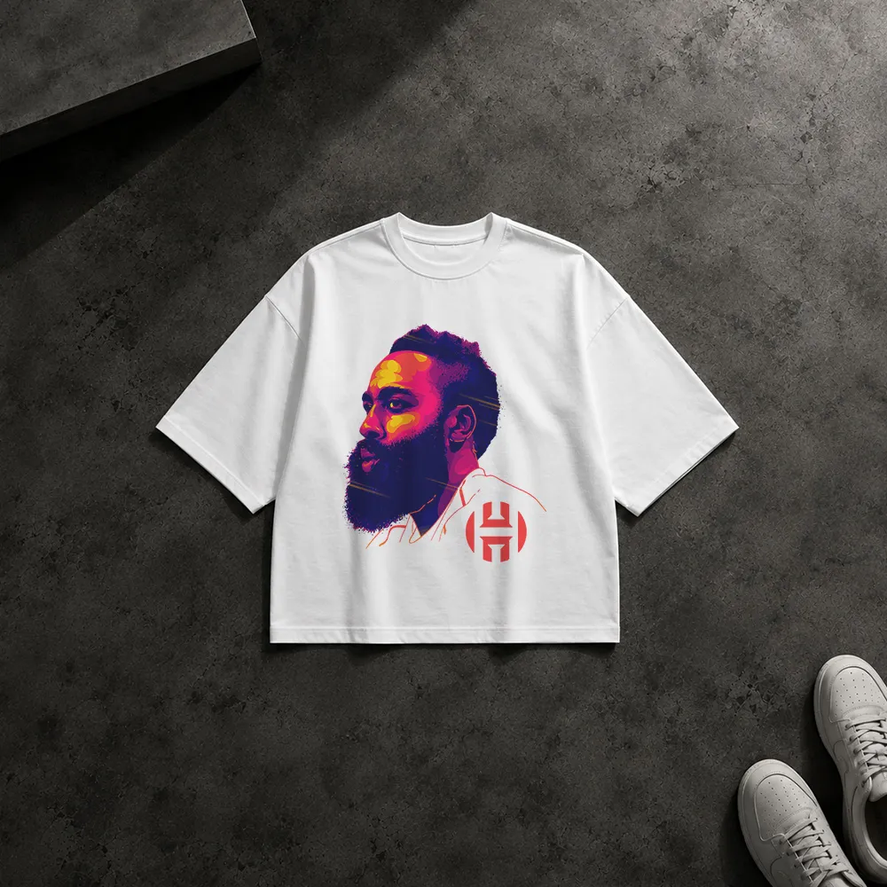 تیشرت باکسی جیمز هاردن طرح پرتره رنگی (James Harden)