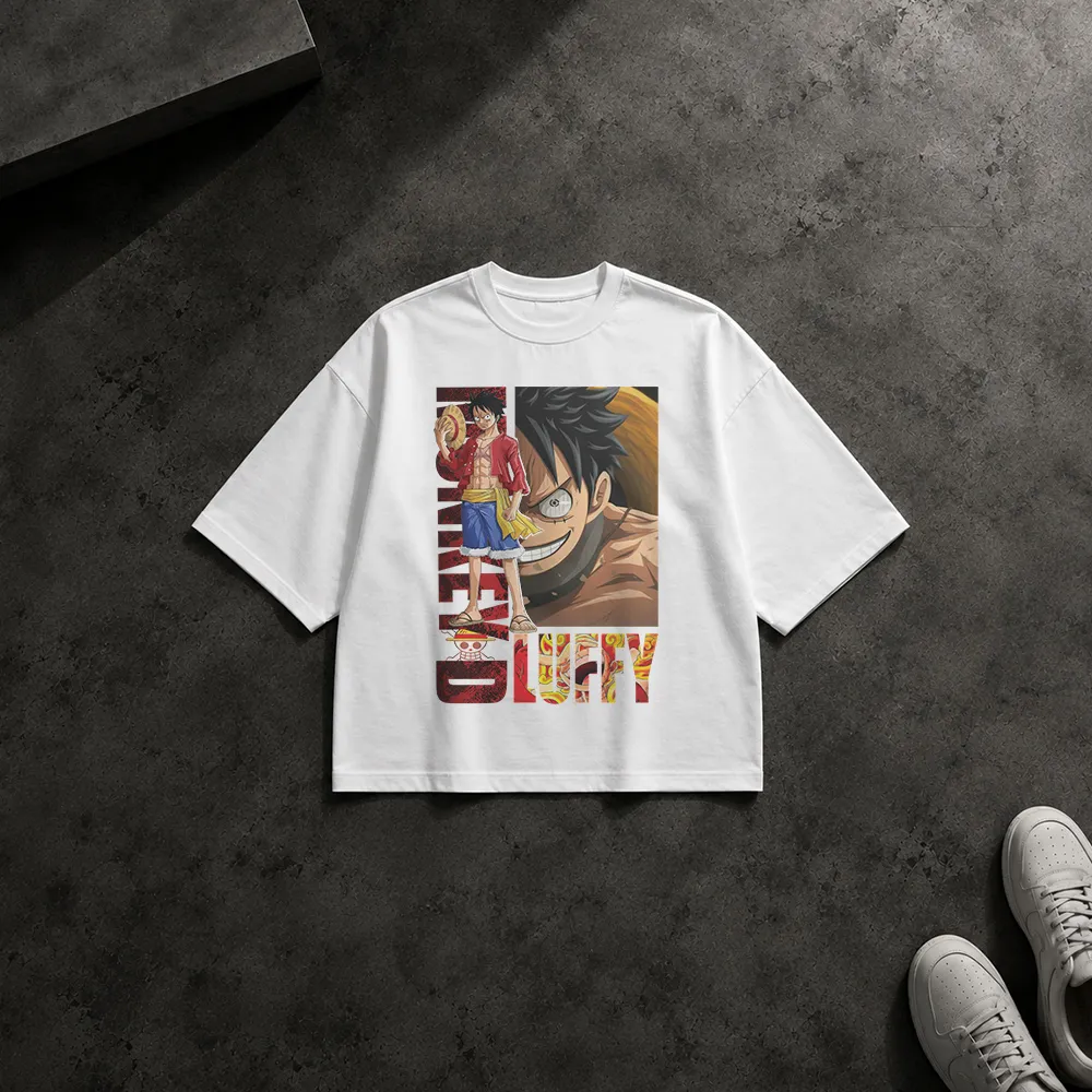 تیشرت باکسی انیمه وان پیس طرح مانکی دی لوفی (Monkey D. Luffy)