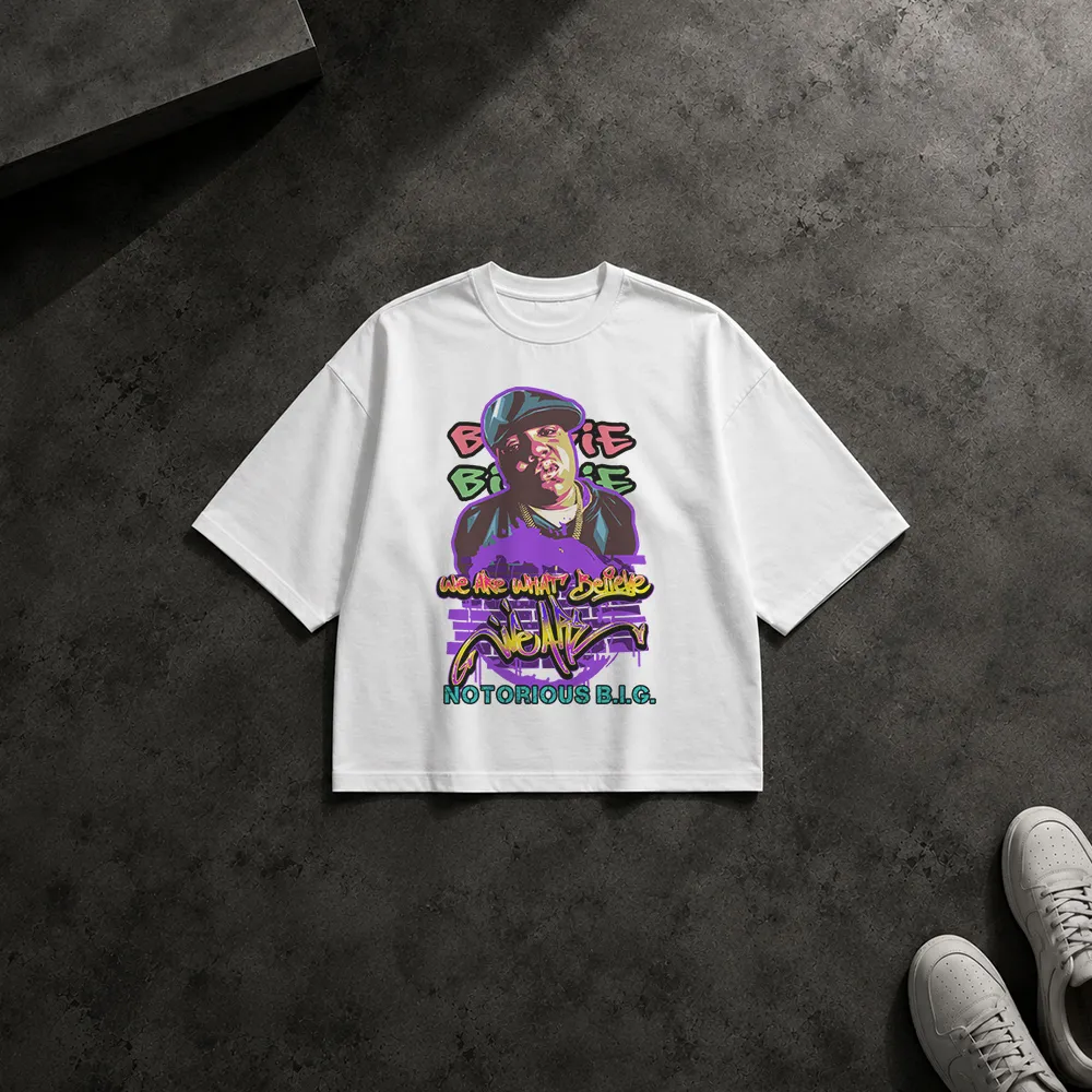 تیشرت باکسی نوتوریوس بی‌آی‌جی طرح پرتره رنگی (Notorious B.I.G.)