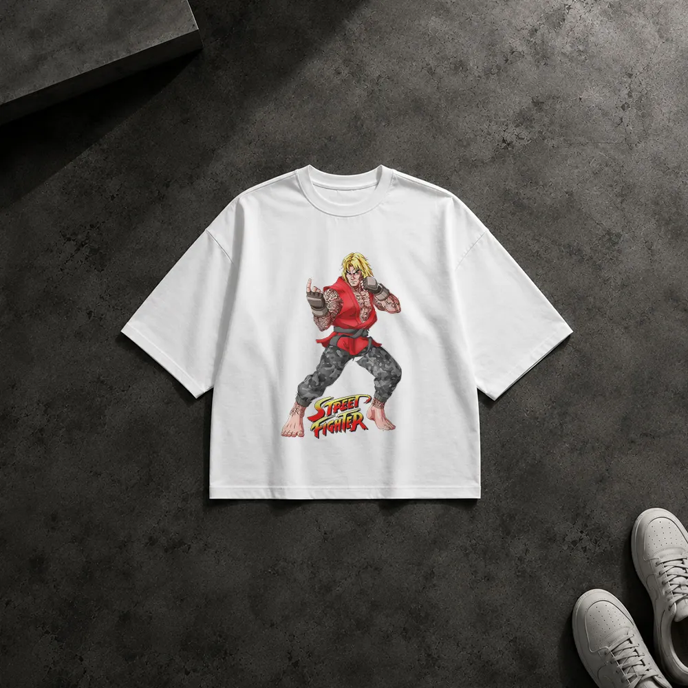 تیشرت باکسی بازی استریت فایتر طرح کن مسترز (Ken Masters)