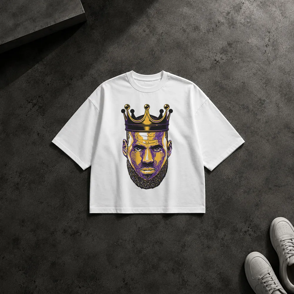 تیشرت باکسی لبران جیمز طرح تاج پادشاه (LeBron James)