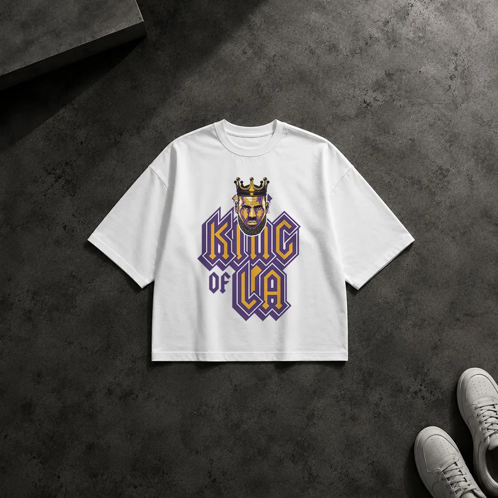 تیشرت باکسی لس‌آنجلس طرح پادشاه بسکتبال King of LA