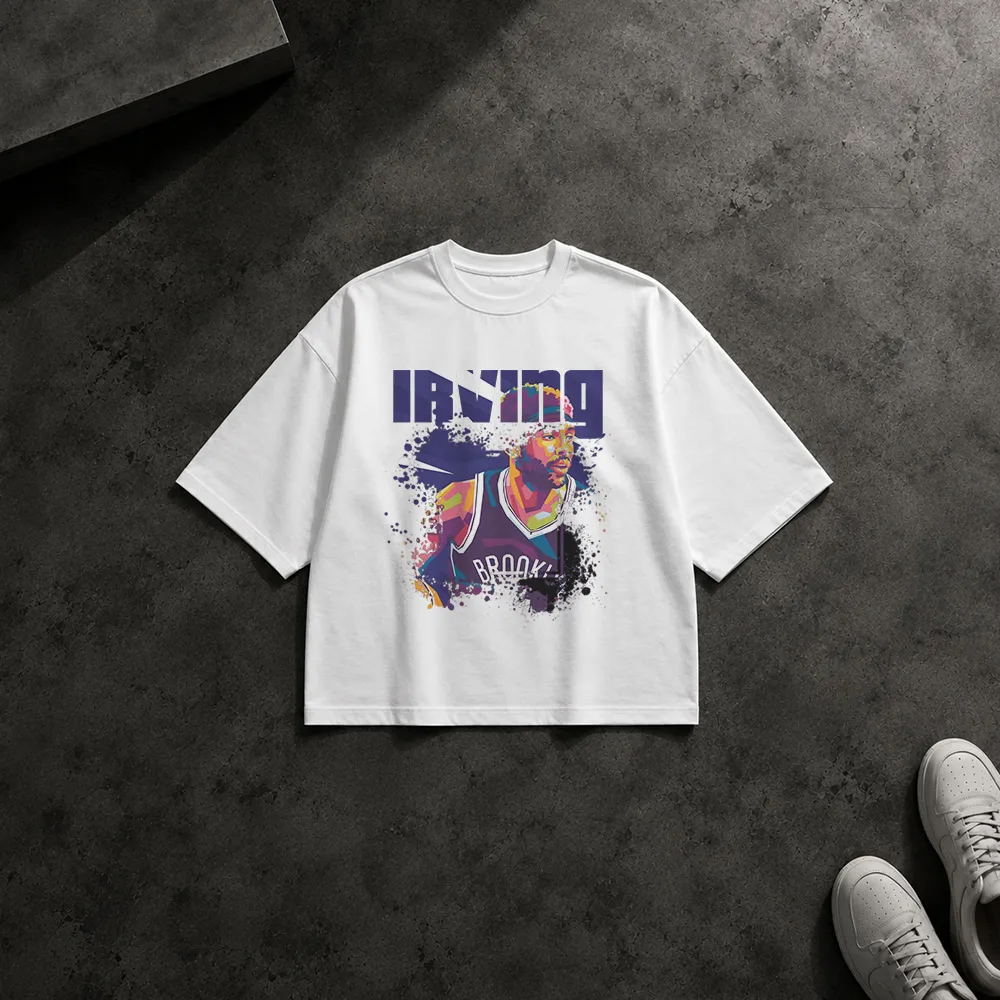 تیشرت باکسی کایری اروینگ طرح پرتره بسکتبال (Kyrie Irving)