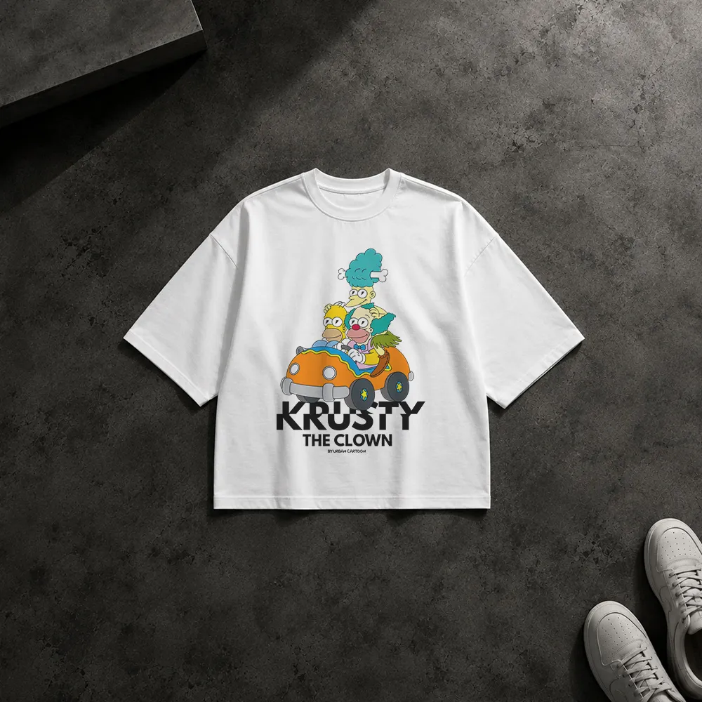 تیشرت باکسی سیمپسون‌ها طرح کراستی دلقک (Krusty)