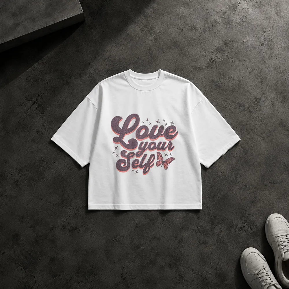 تیشرت باکسی خوددوستی نوشته Love Yourself