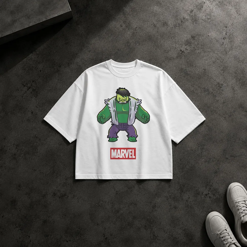 تیشرت باکسی مارول طرح هالک کارتونی (Hulk)