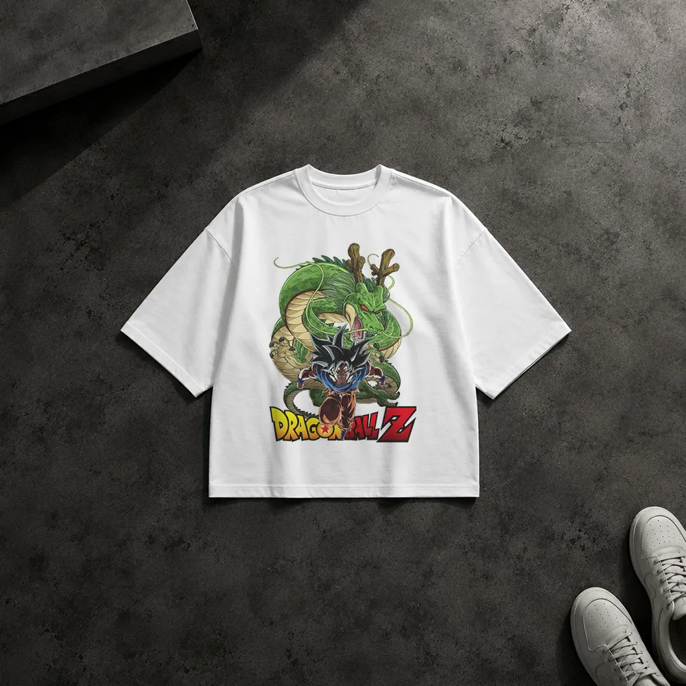 تیشرت باکسی انیمه دراگون بال طرح شنرون و گوکو (Shenron)