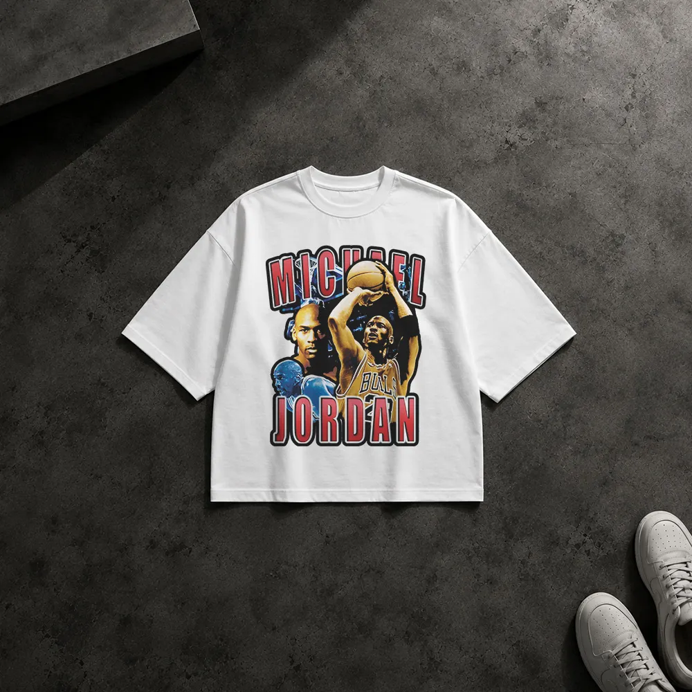 تیشرت باکسی مایکل جردن طرح پرتره بسکتبال (Michael Jordan)
