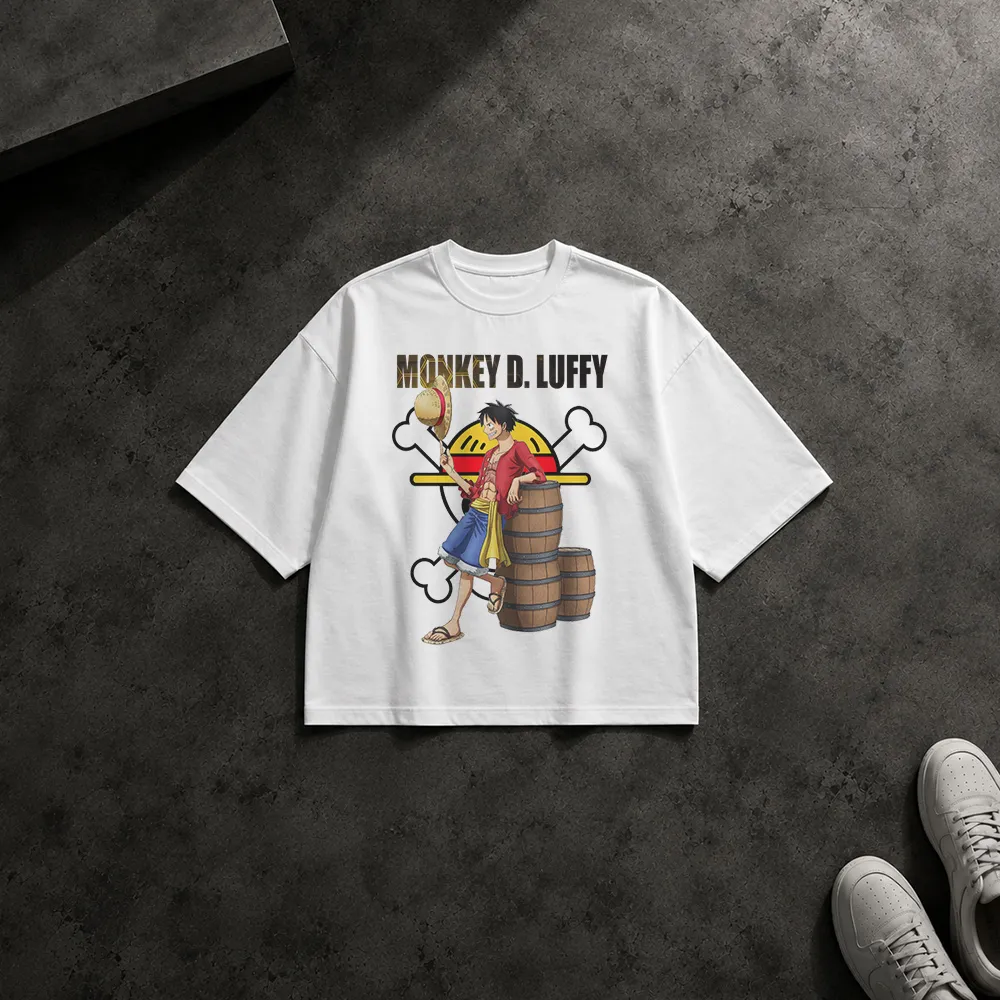 تیشرت باکسی انیمه وان پیس طرح مانکی دی لوفی (Monkey D. Luffy)