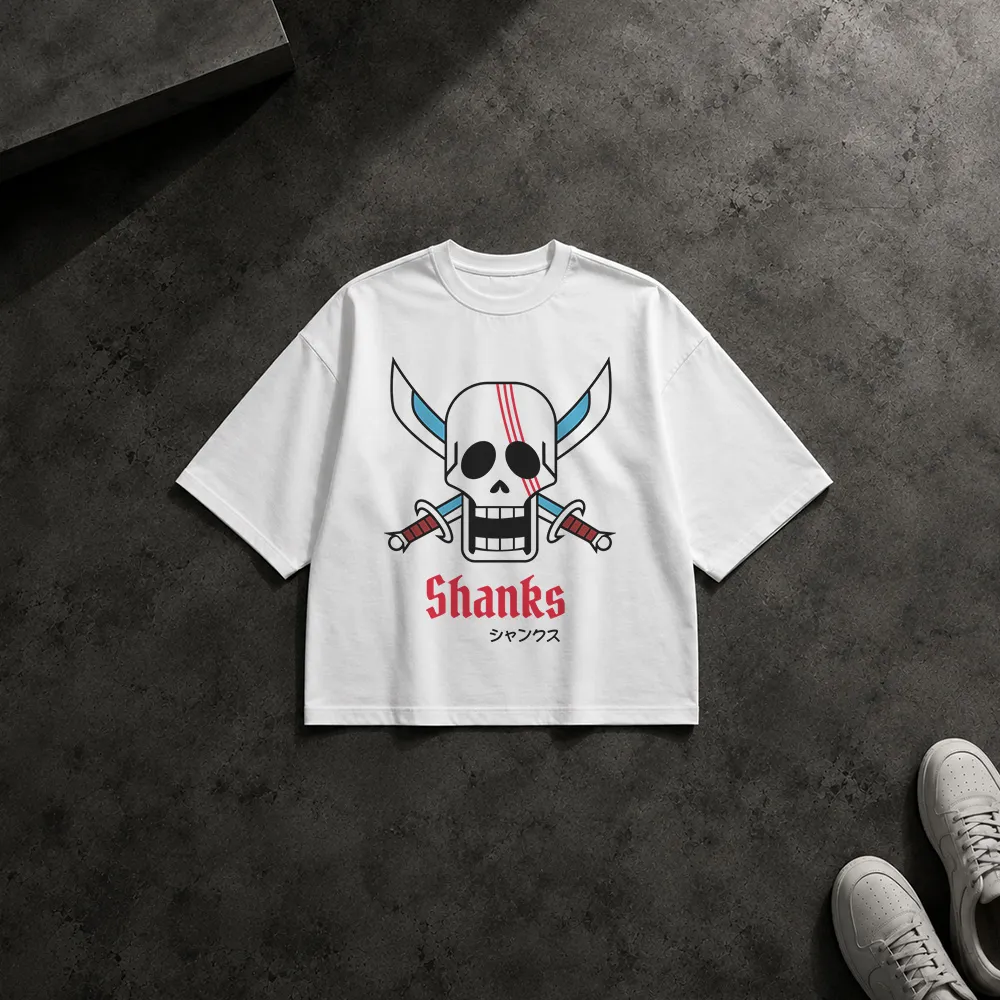 تیشرت باکسی انیمه وان پیس طرح نماد شنکس (Shanks)