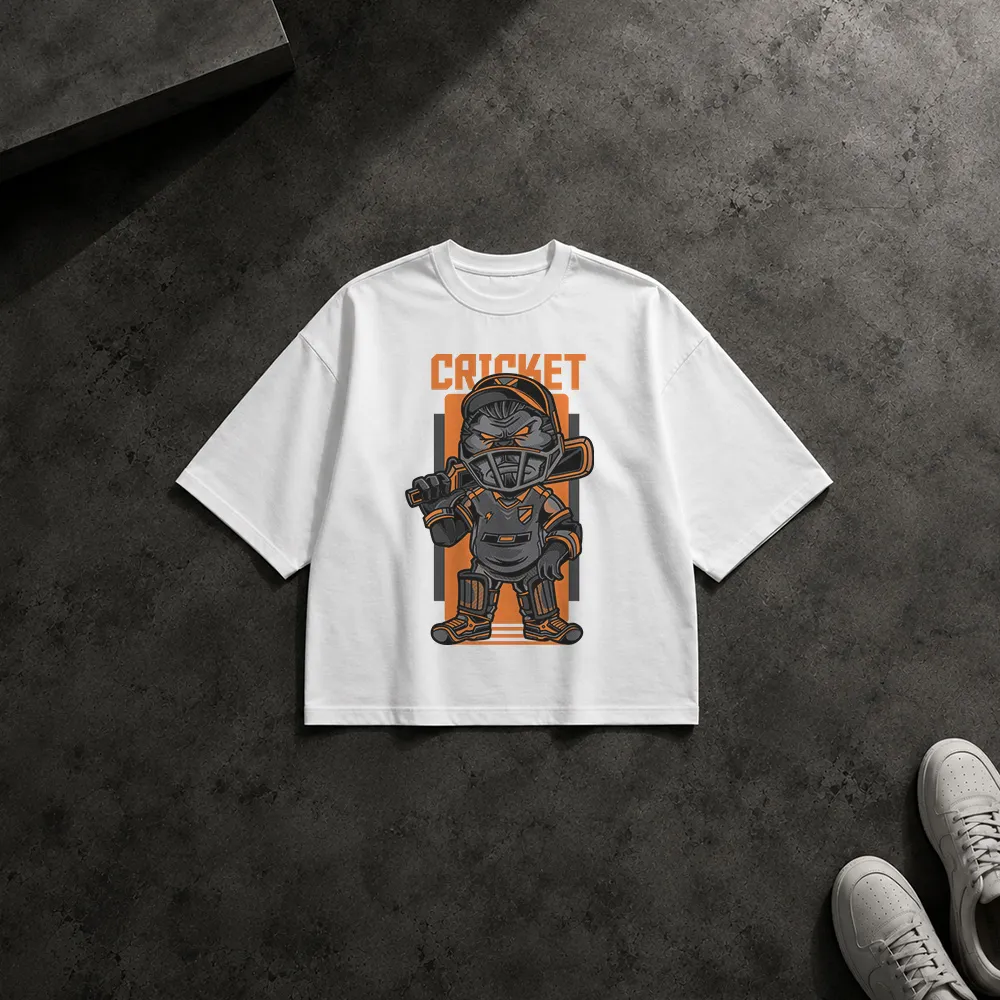 تیشرت باکسی جنگجوی زرهی طرح Cricket