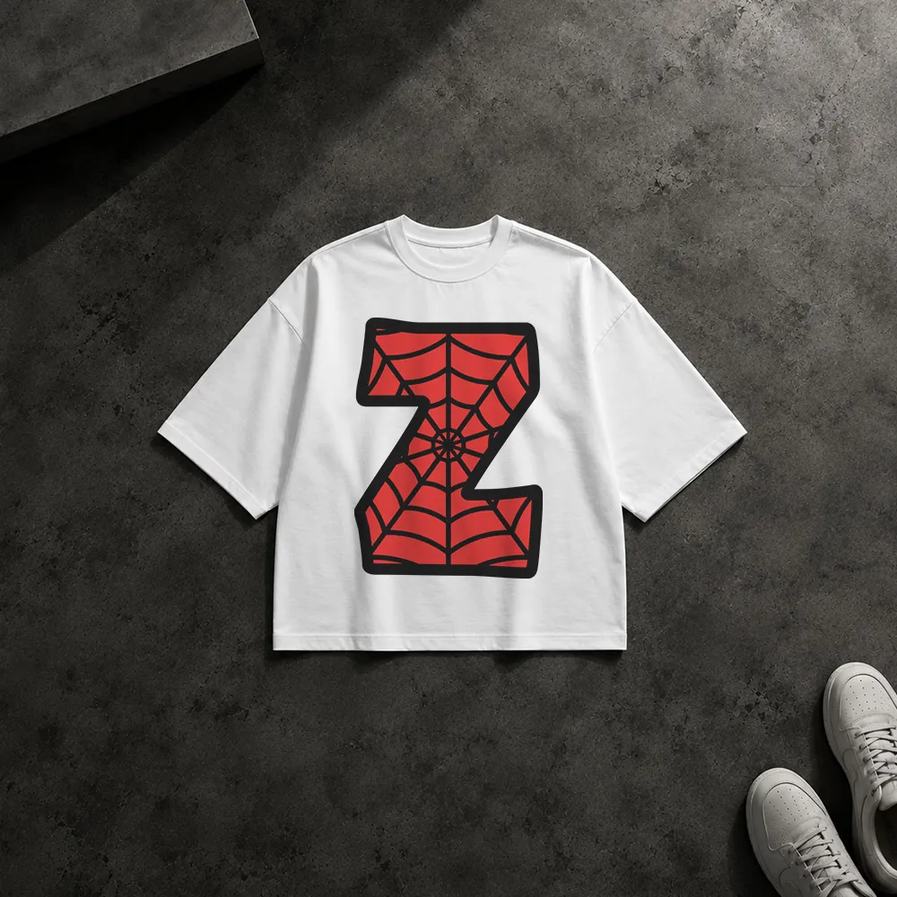 تیشرت باکسی مرد عنکبوتی طرح حرف Z (Spider-Man Letter Z)