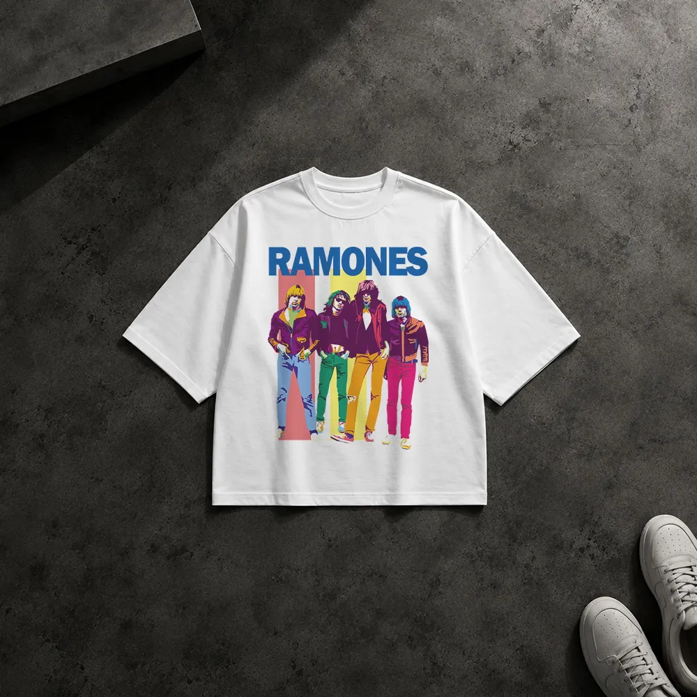 تیشرت باکسی گروه رامونز طرح پرتره (Ramones)