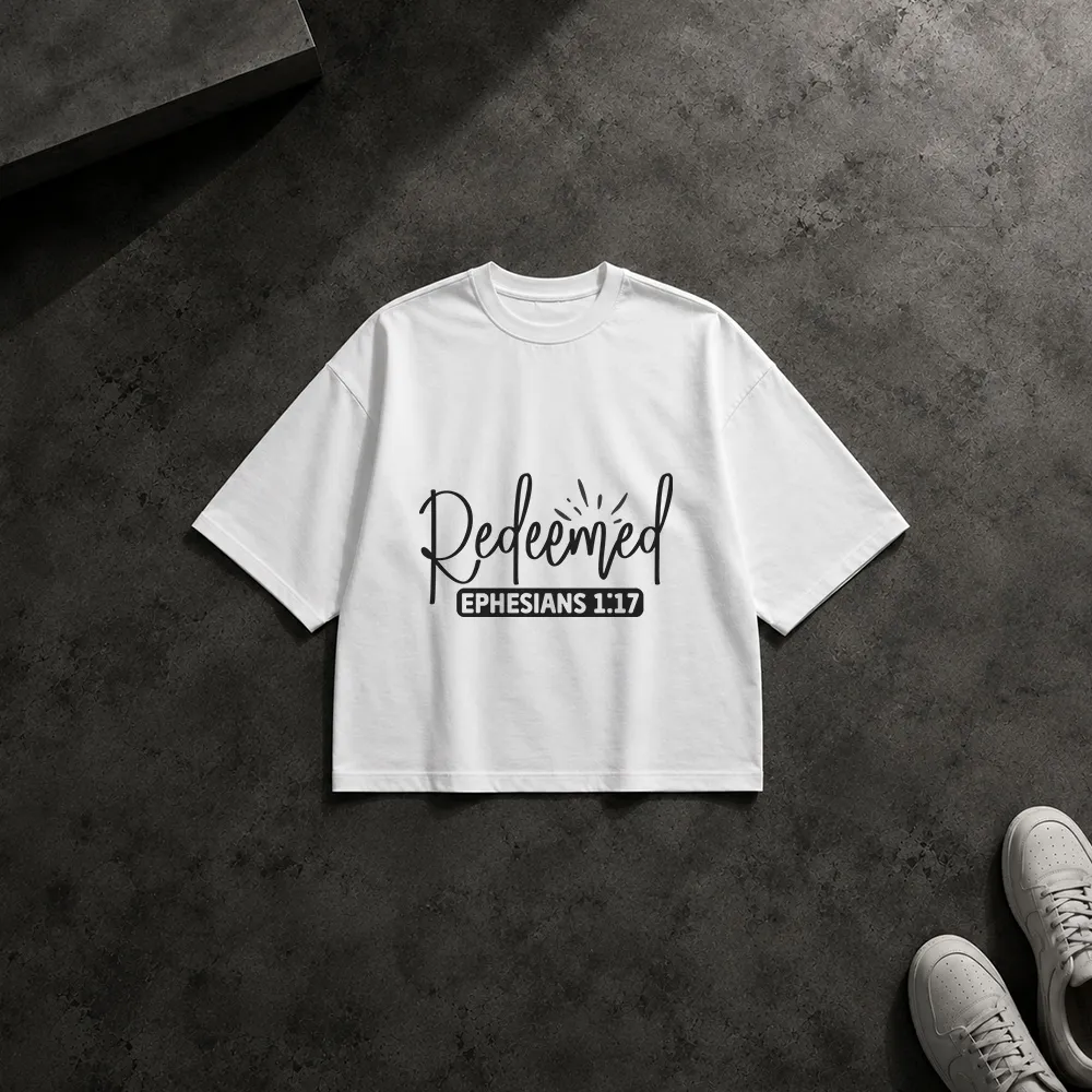 تیشرت باکسی تایپوگرافی Redeemed