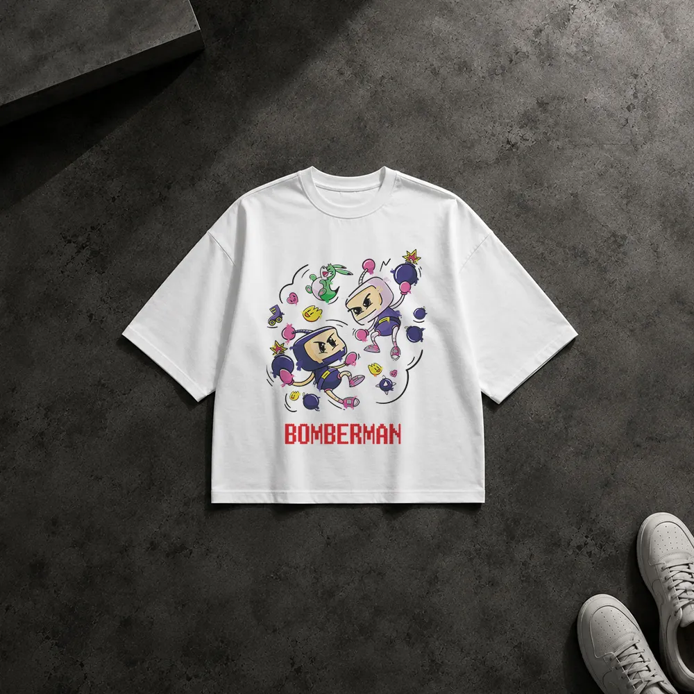 تیشرت باکسی بامبرمن طرح کارتونی (Bomberman)